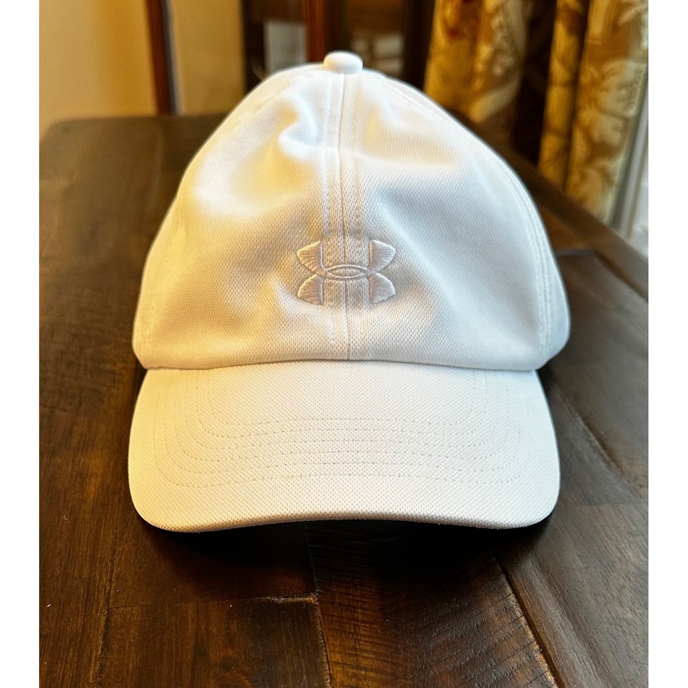 Under Armour Womens White Free Fit Performance Mesh Adjustable Baseball Hat Cap